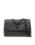 Tory Burch Ročna torba Kira Chevron Powder 90856 Črna - Pepit.si