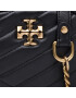 Tory Burch Ročna torba Kira Chevron Small 90450 Črna - Pepit.si