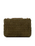 Tory Burch Ročna torba Kira Suede Ruched Small Convertible Shoulder Bag 139632 Khaki - Pepit.si