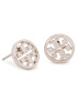 Tory Burch Uhani Logo Circle Stud Earring 11165518 Srebrna - Pepit.si