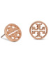 Tory Burch Uhani Logo Circle Stud Earring 11165518 Zlata - Pepit.si