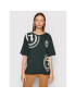 Trussardi Majica Logo Print 56T00413 Zelena Oversize - Pepit.si