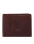 U.S. Polo Assn. Velika moška denarnica Horiz. Wallet W/Cards WIUUY2262MHA560 Rjava - Pepit.si