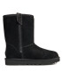 Ugg Škornji za sneg W Classic Short Bailey Zip 1144043 Črna - Pepit.si