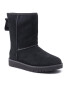 Ugg Čevlji W Classic Short Logo Zip 1122672 Črna - Pepit.si