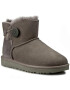 Ugg Škornji za sneg W Mini Bailey Button II 1016422 Siva - Pepit.si