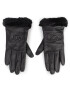 Ugg Ženske rokavice W Classic Leather Logo Glove 19034 Črna - Pepit.si