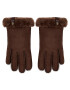 Ugg Ženske rokavice W Shorty Glove W Leather Trim 17367 Rjava - Pepit.si