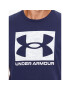 Under Armour Majica Ua Abc Camo Boxed Logo Ss 1361673 Mornarsko modra Loose Fit - Pepit.si