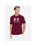 Under Armour Majica Ua Sportstyle Logo Ss 1329590 Bordo rdeča Loose Fit - Pepit.si