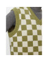 Vans Pulover Courtyard Checker Sweater Vest VN000F6WBD41 Zelena Regular Fit - Pepit.si