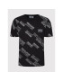 Versace Jeans Couture Majica Print Logo 72GAH6R3 Črna Regular Fit - Pepit.si