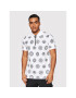 Versace Jeans Couture Polo majica Print Coin 72GAG626 Bela Regular Fit - Pepit.si