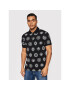 Versace Jeans Couture Polo majica Print Coin 72GAG626 Črna Regular Fit - Pepit.si