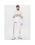 Versace Jeans Couture Spodnji del trenirke Contr Logo Baroque 74GAA3C0 Bela Regular Fit - Pepit.si