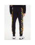 Versace Jeans Couture Spodnji del trenirke Contr Logo Baroque 74GAA3C0 Črna Regular Fit - Pepit.si