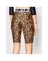 Versace Jeans Couture Športne kratke hlače Print Leopard 72HAC110 Rjava Slim Fit - Pepit.si