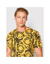 Versace Majica Barocco Print 1000959 Rumena Regular Fit - Pepit.si