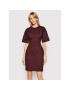 Victoria Victoria Beckham Pletena obleka Ponti 2221JDR002477A Bordo rdeča Slim Fit - Pepit.si