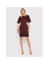 Victoria Victoria Beckham Pletena obleka Ponti 2221JDR002477A Bordo rdeča Slim Fit - Pepit.si