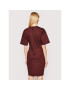 Victoria Victoria Beckham Pletena obleka Ponti 2221JDR002477A Bordo rdeča Slim Fit - Pepit.si