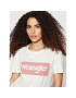 Wrangler Majica Box Logo W7P3D3C11 Bež Regular Fit - Pepit.si