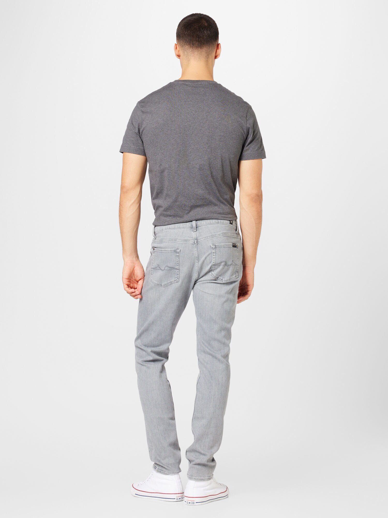 7 for all mankind Kavbojke siv denim - Pepit.si