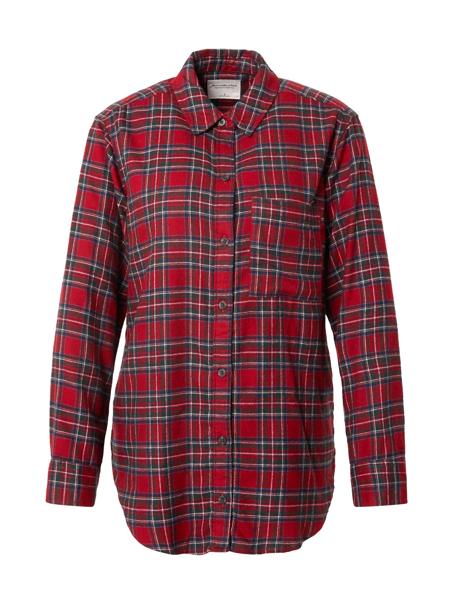 Abercrombie & Fitch Bluza 'Holiday Flannel' rdeča / modra / bela - Pepit.si