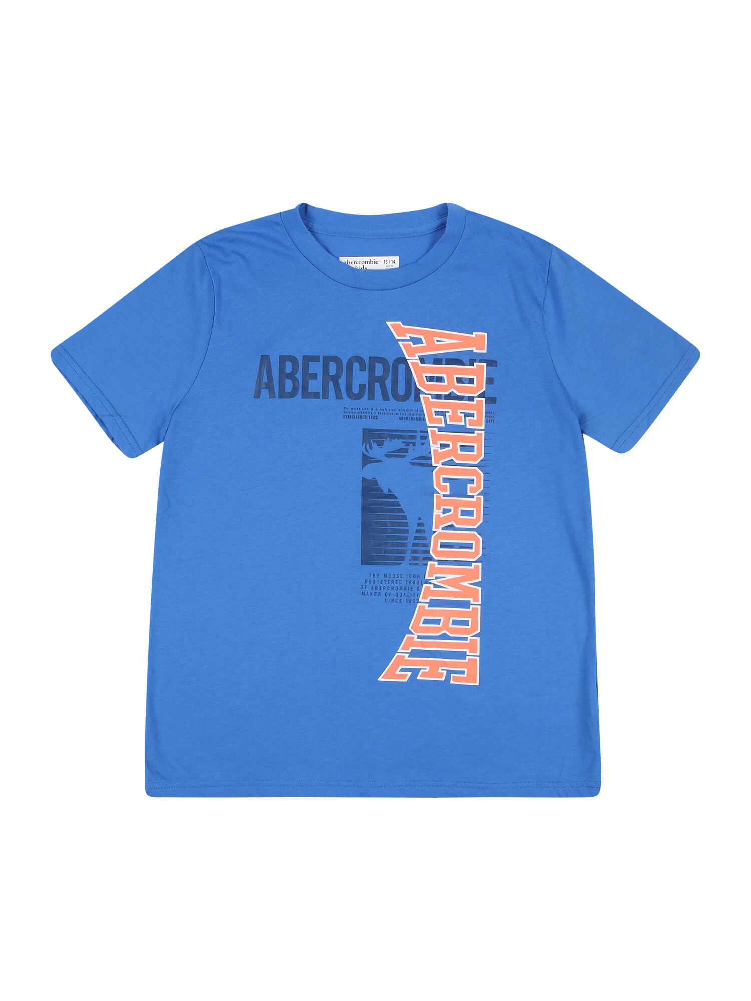 Abercrombie & Fitch Majica kraljevo modra / mornarska / korala / bela - Pepit.si