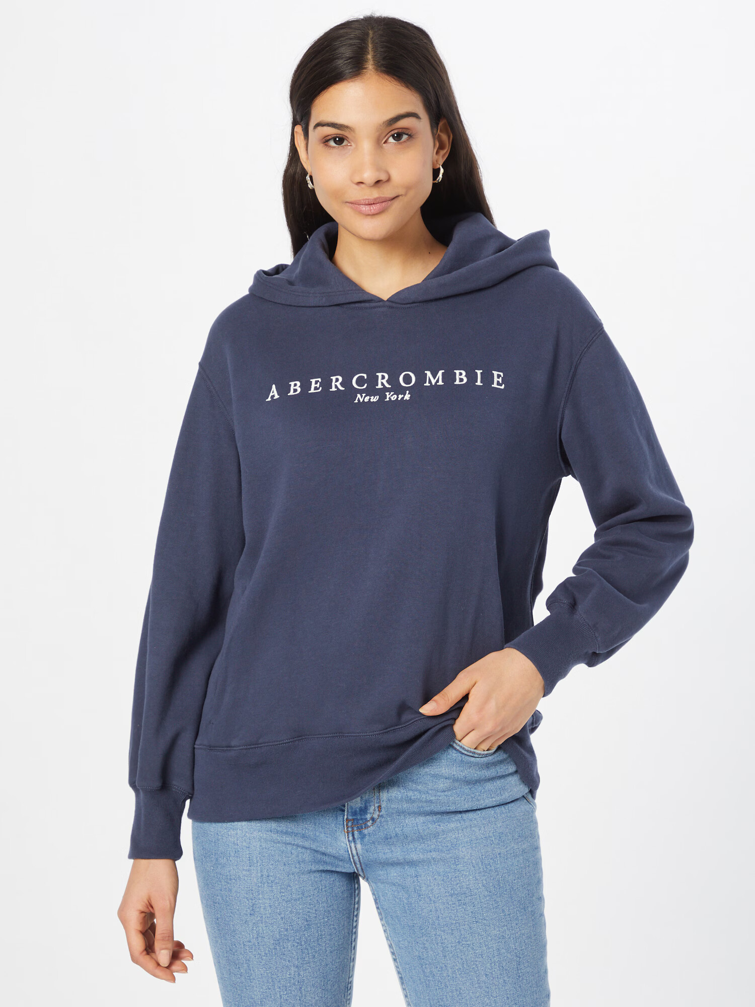 Abercrombie & Fitch Majica modra / bela - Pepit.si