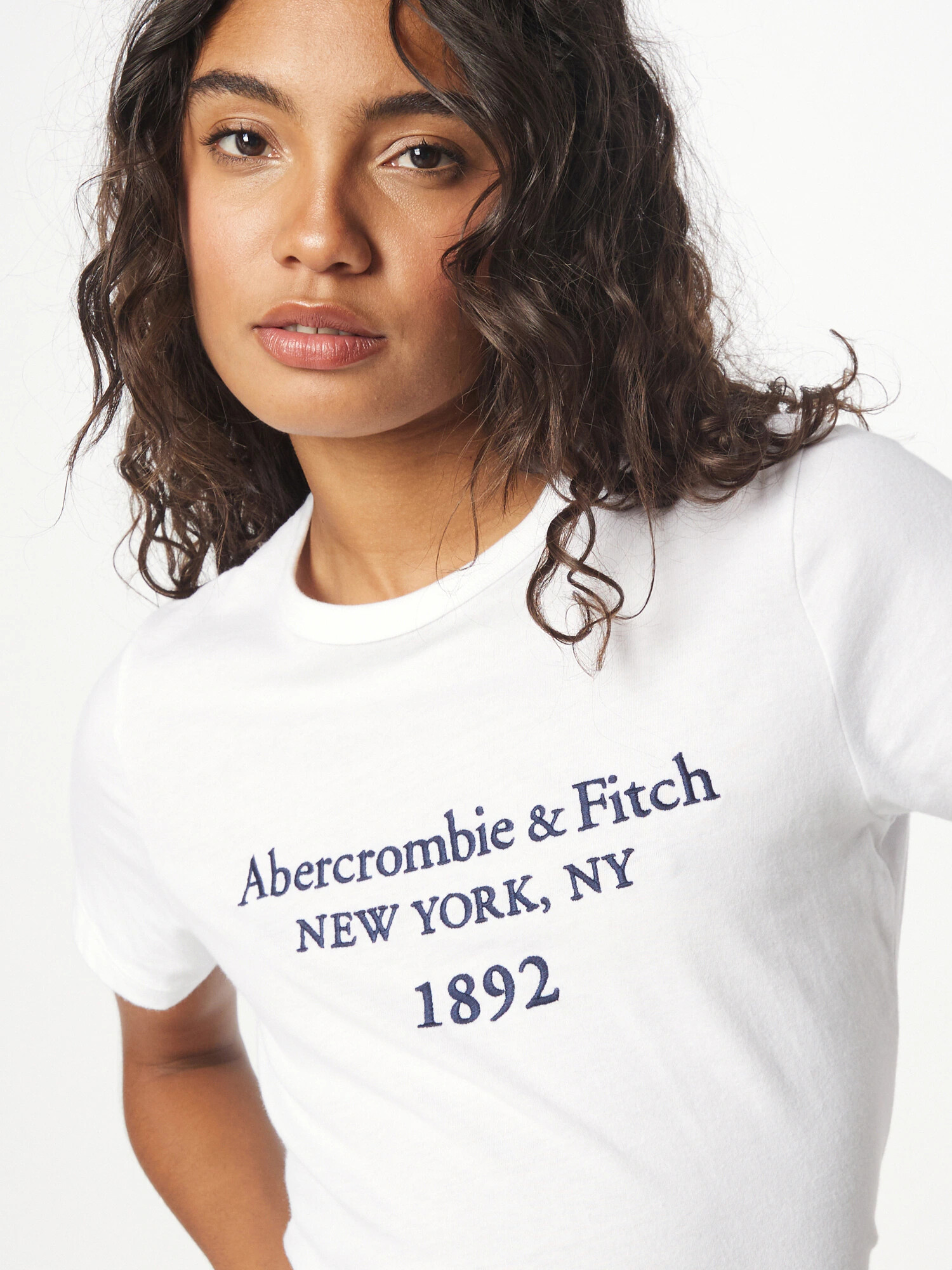 Abercrombie & Fitch Majica mornarska / roza / bela - Pepit.si