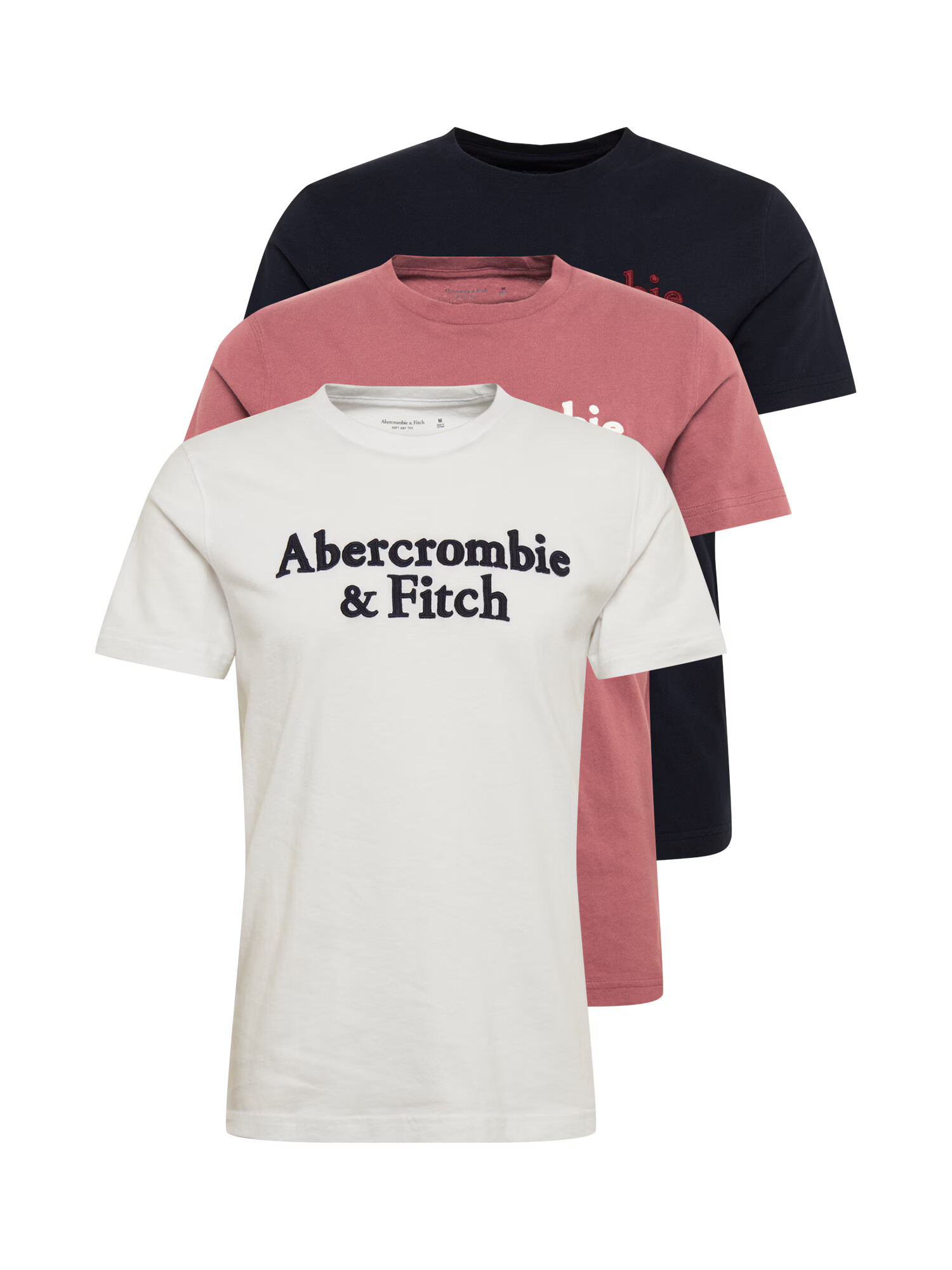 Abercrombie & Fitch Majica mornarska / rubin rdeča / svetlo rdeča / bela - Pepit.si