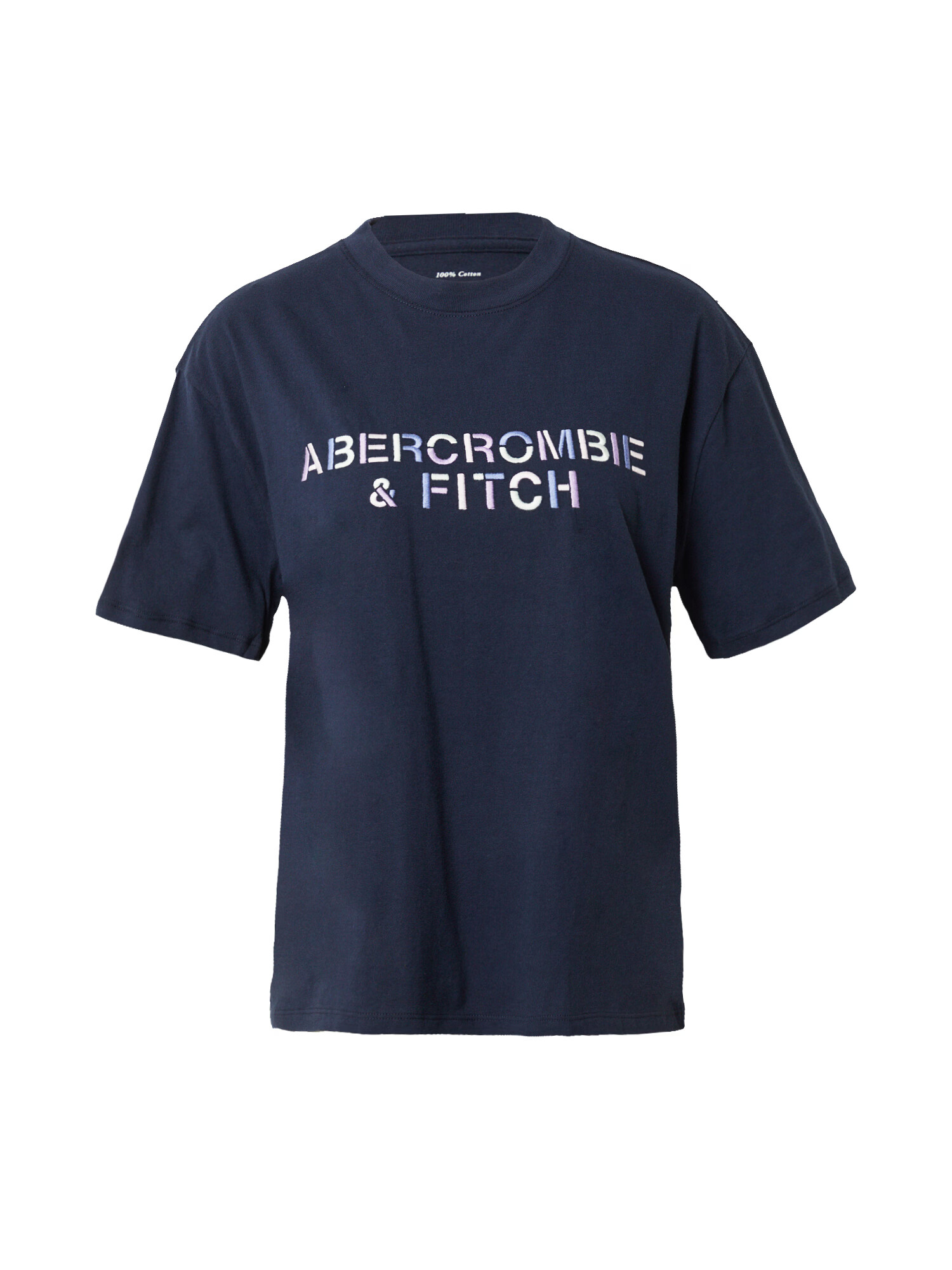 Abercrombie & Fitch Majica nočno modra / svetlo modra / bela - Pepit.si