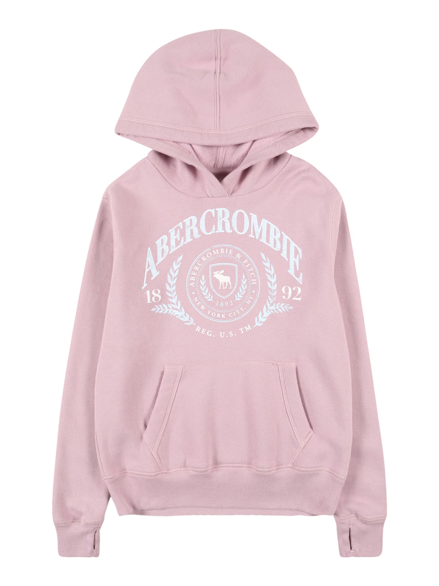 Abercrombie & Fitch Majica pastelno lila / bela - Pepit.si