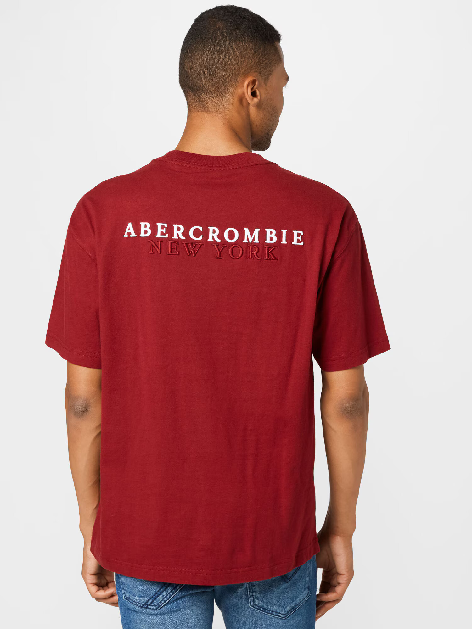 Abercrombie & Fitch Majica rdeča / bela - Pepit.si