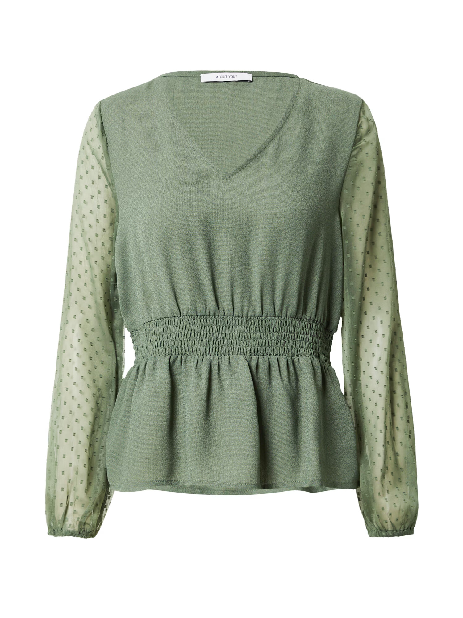 ABOUT YOU Bluza 'Florence' temno siva / pastelno zelena - Pepit.si