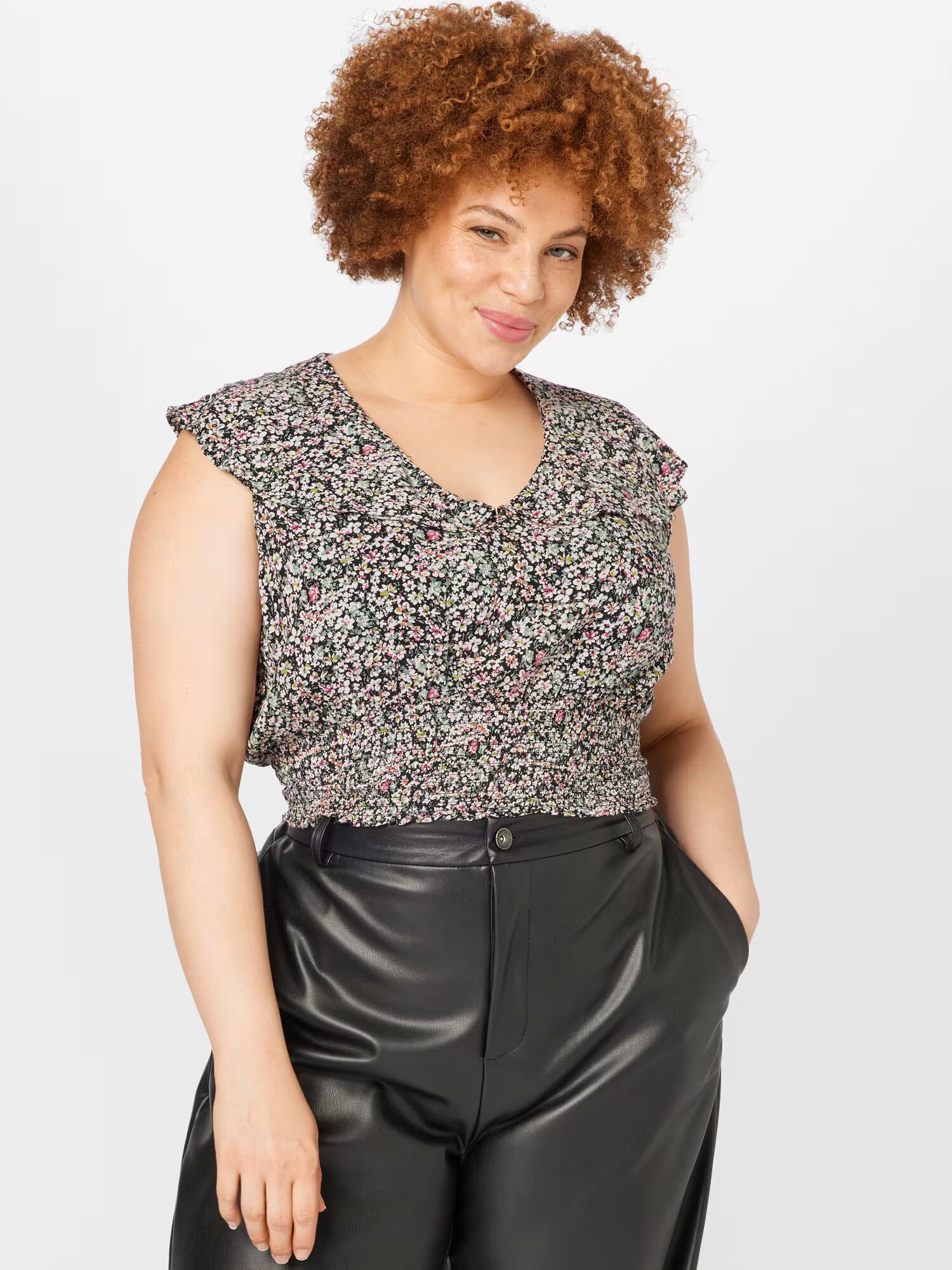 ABOUT YOU Curvy Bluza 'Jella' mešane barve / črna - Pepit.si