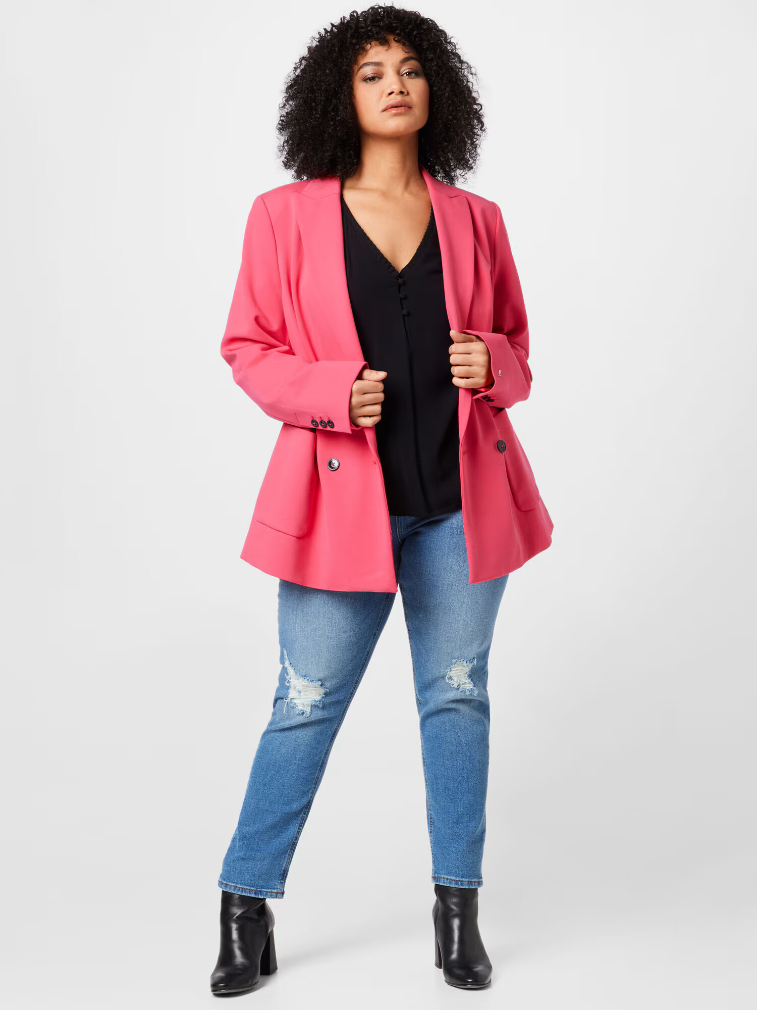 ABOUT YOU Curvy Bluza 'Marian' črna - Pepit.si