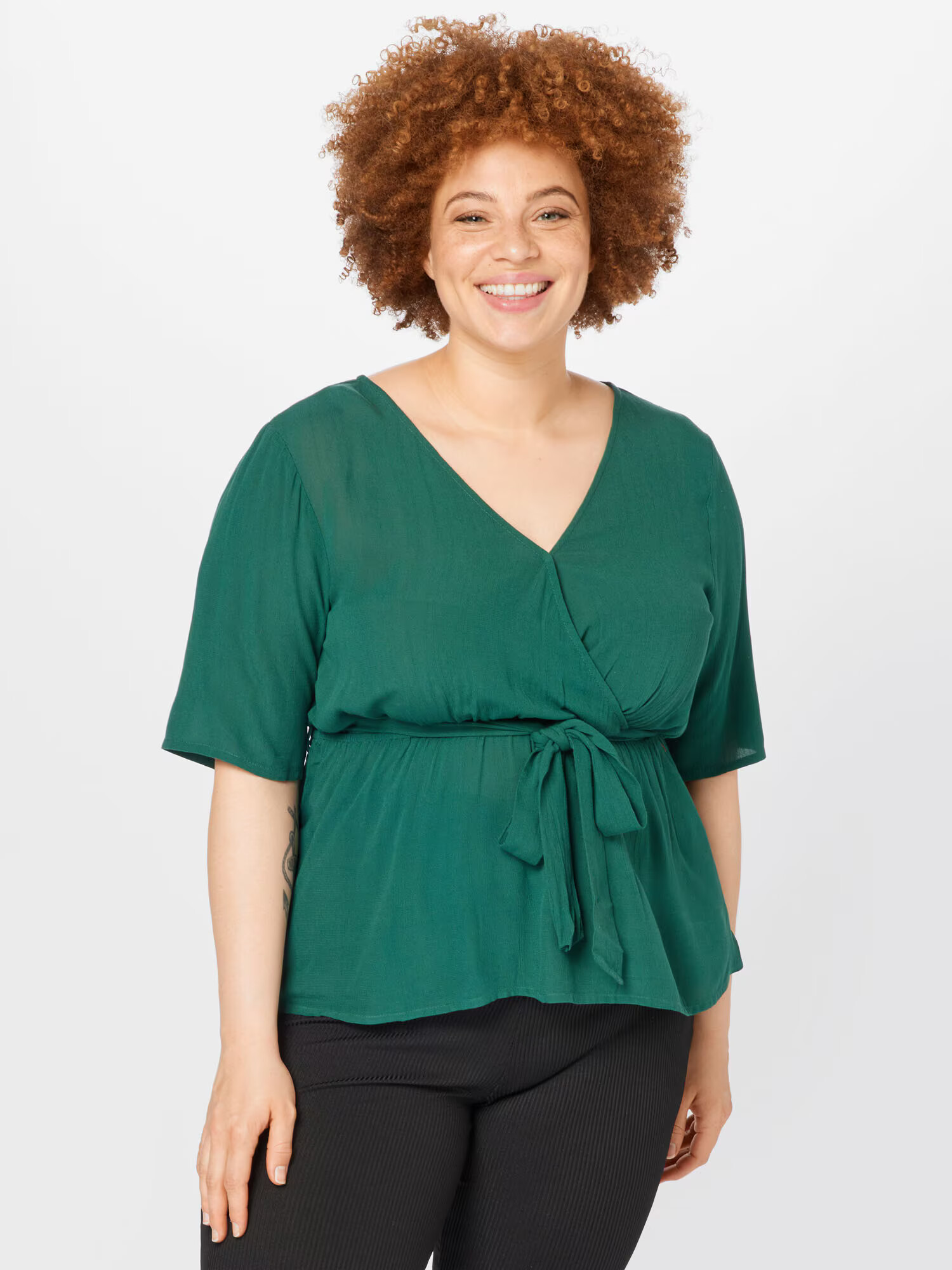 ABOUT YOU Curvy Bluza 'Stella' temno zelena - Pepit.si