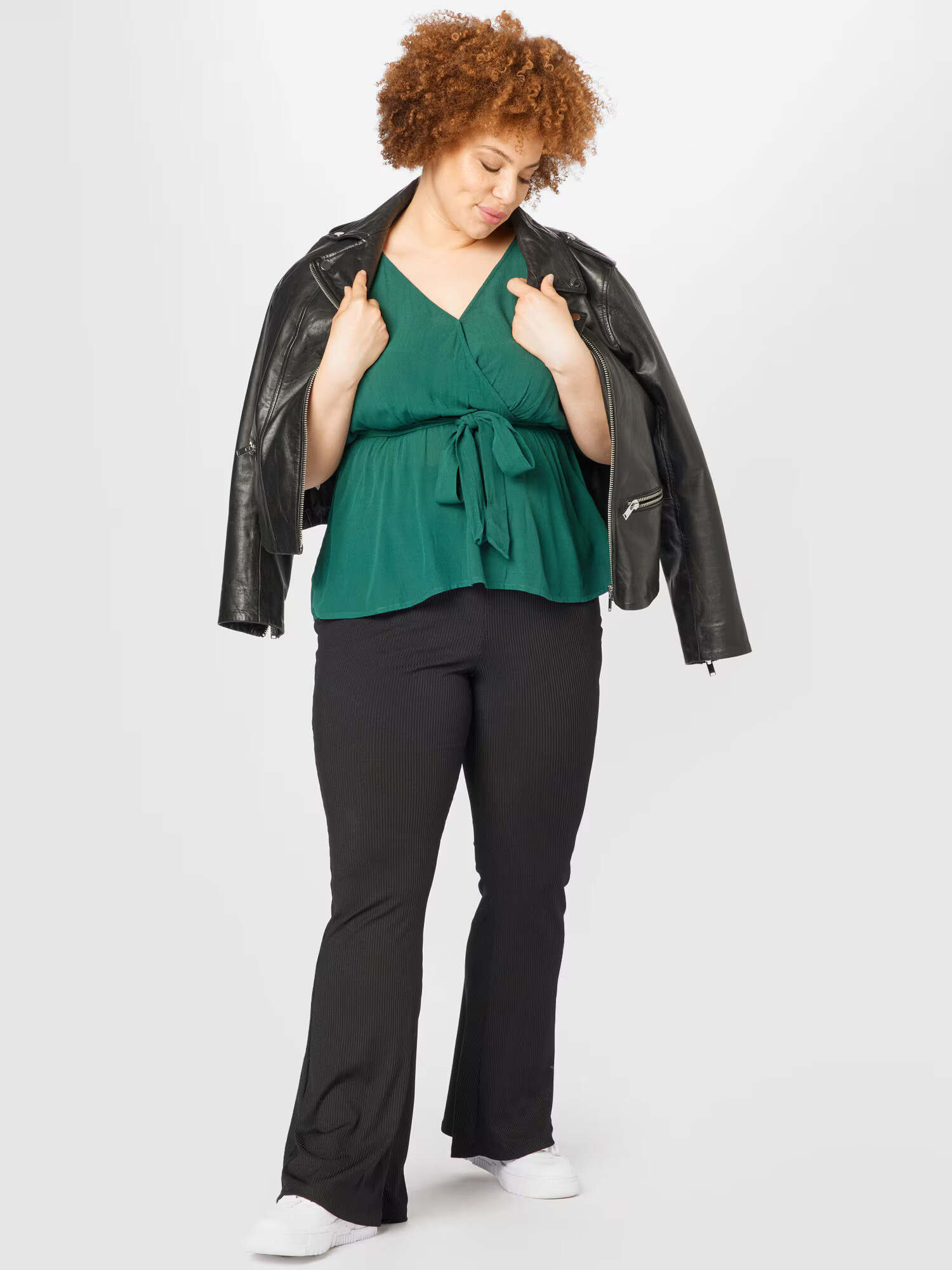 ABOUT YOU Curvy Bluza 'Stella' temno zelena - Pepit.si