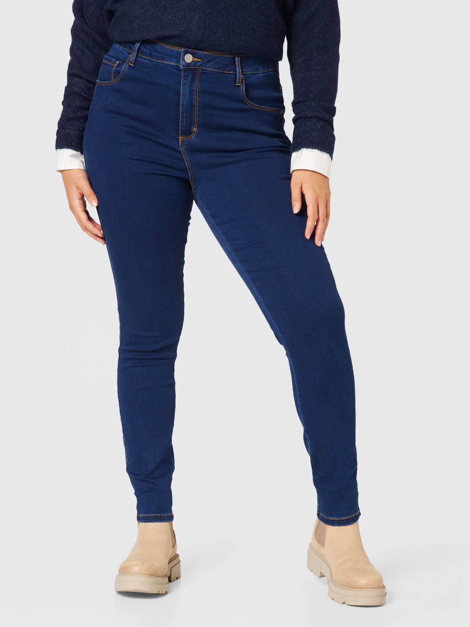 ABOUT YOU Curvy Kavbojke 'Insa' moder denim - Pepit.si