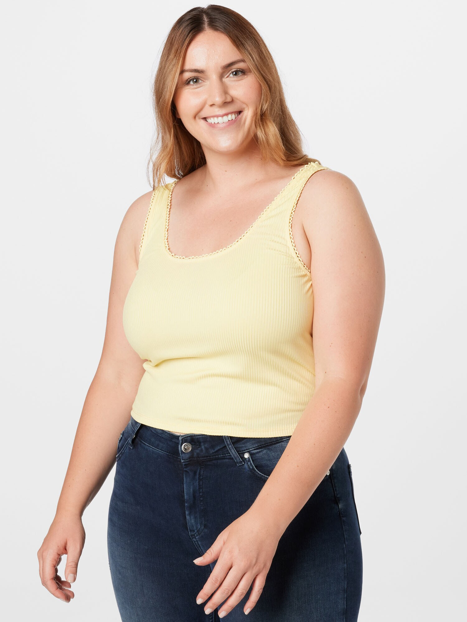 ABOUT YOU Curvy Top 'Greta' pastelno rumena - Pepit.si