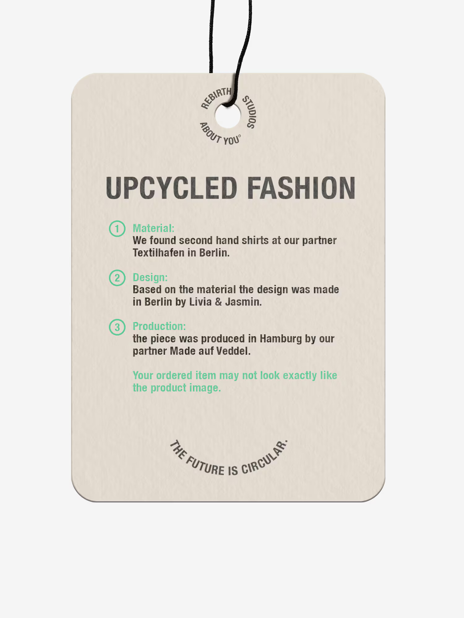 ABOUT YOU REBIRTH STUDIOS Bluza 'Upcycling' črna - Pepit.si