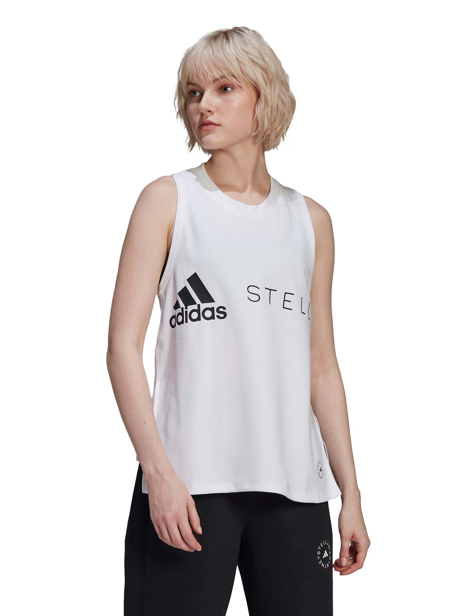 ADIDAS BY STELLA MCCARTNEY Športni top črna / bela - Pepit.si