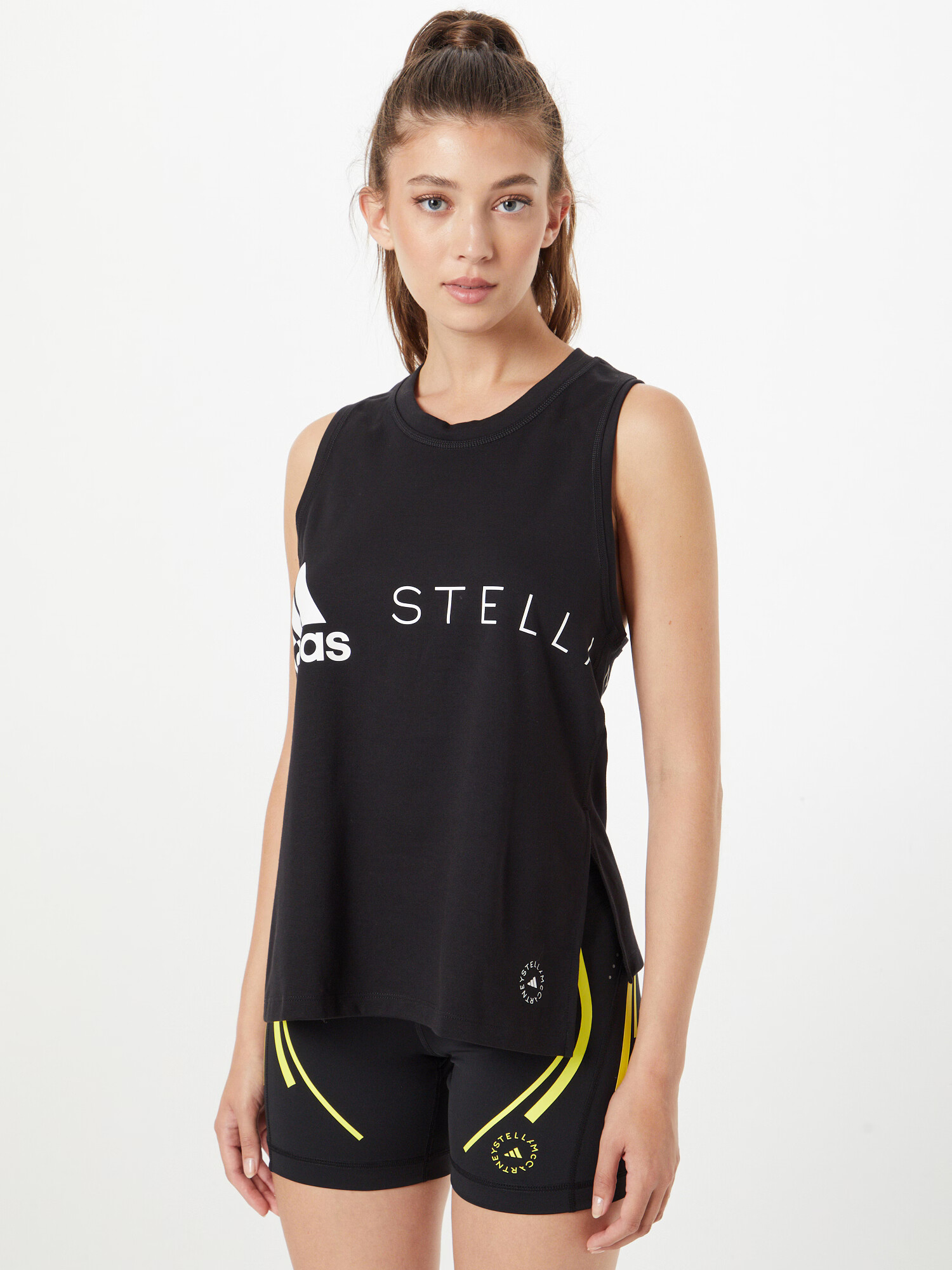 ADIDAS BY STELLA MCCARTNEY Športni top črna / bela - Pepit.si