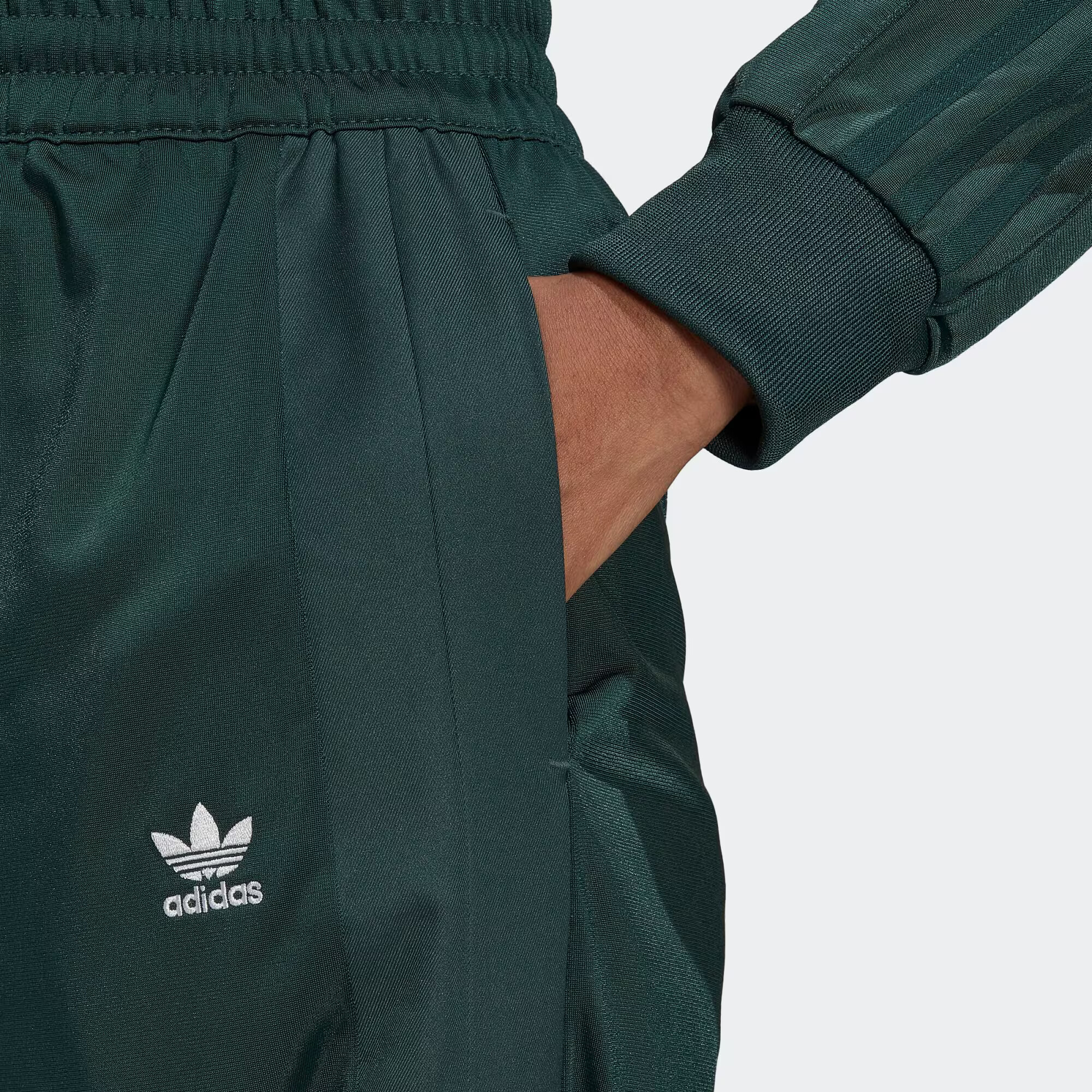 ADIDAS ORIGINALS Hlače temno zelena / bela - Pepit.si