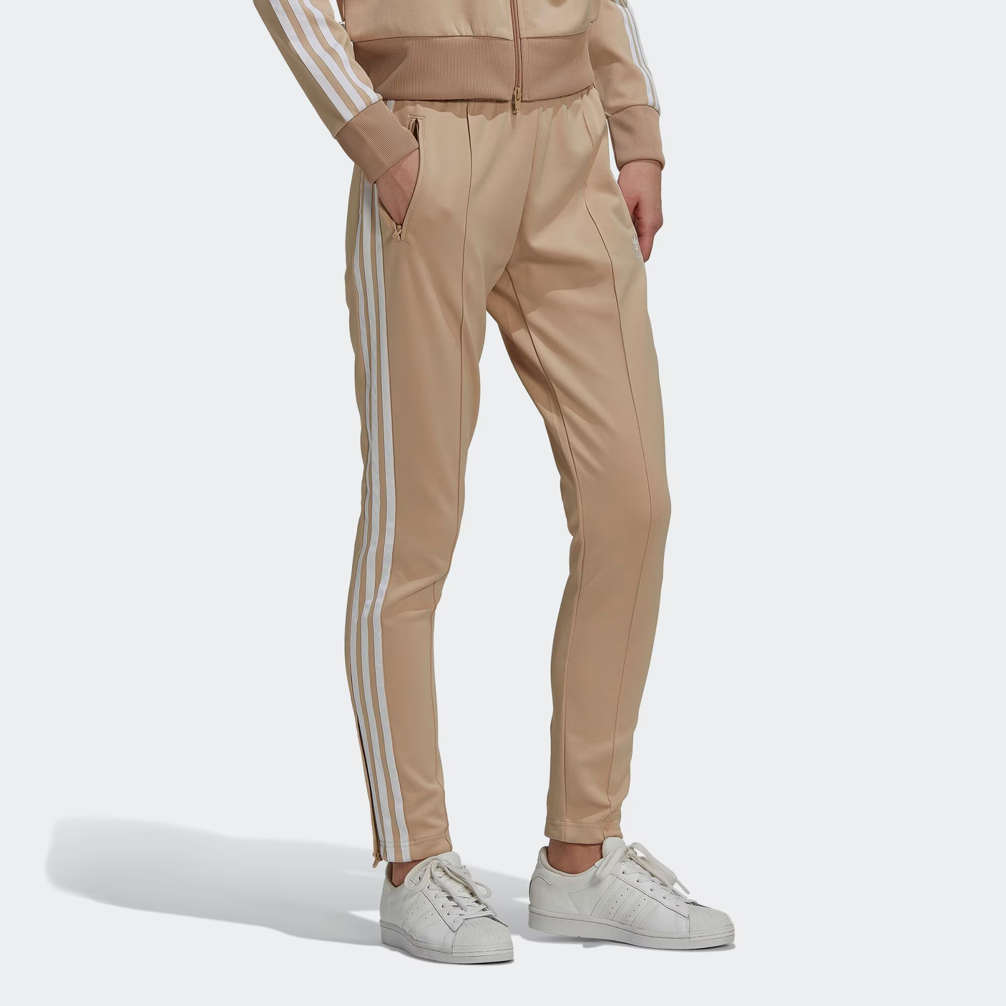 ADIDAS ORIGINALS Hlače bež / bela - Pepit.si