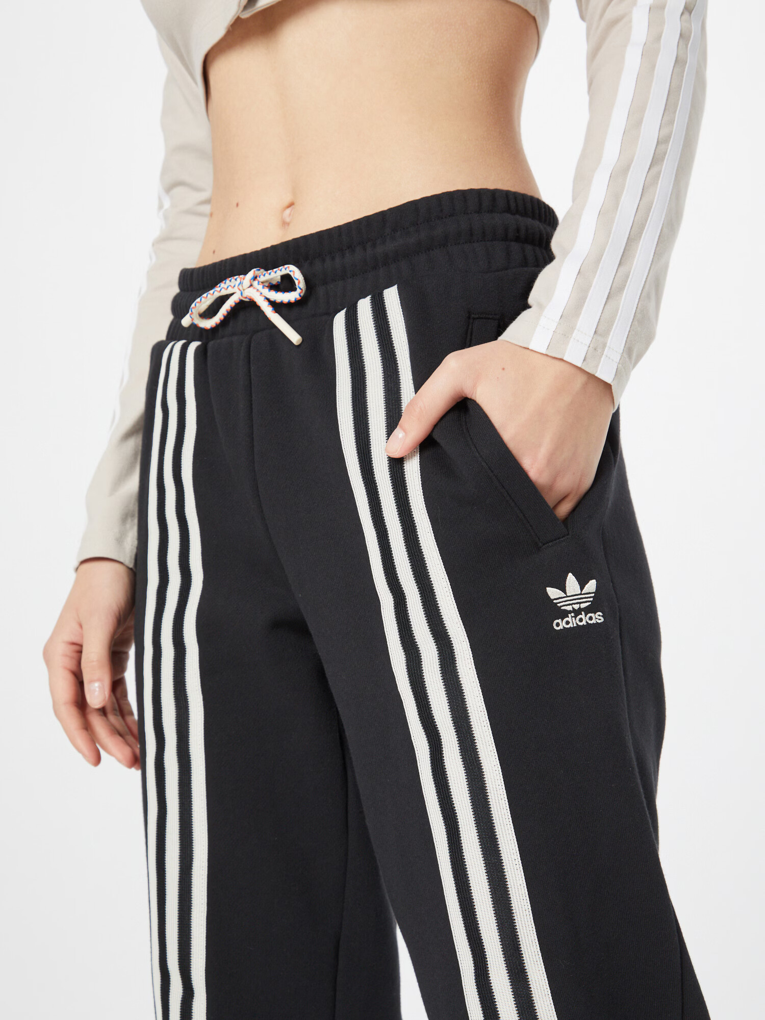 ADIDAS ORIGINALS Hlače črna / bela - Pepit.si