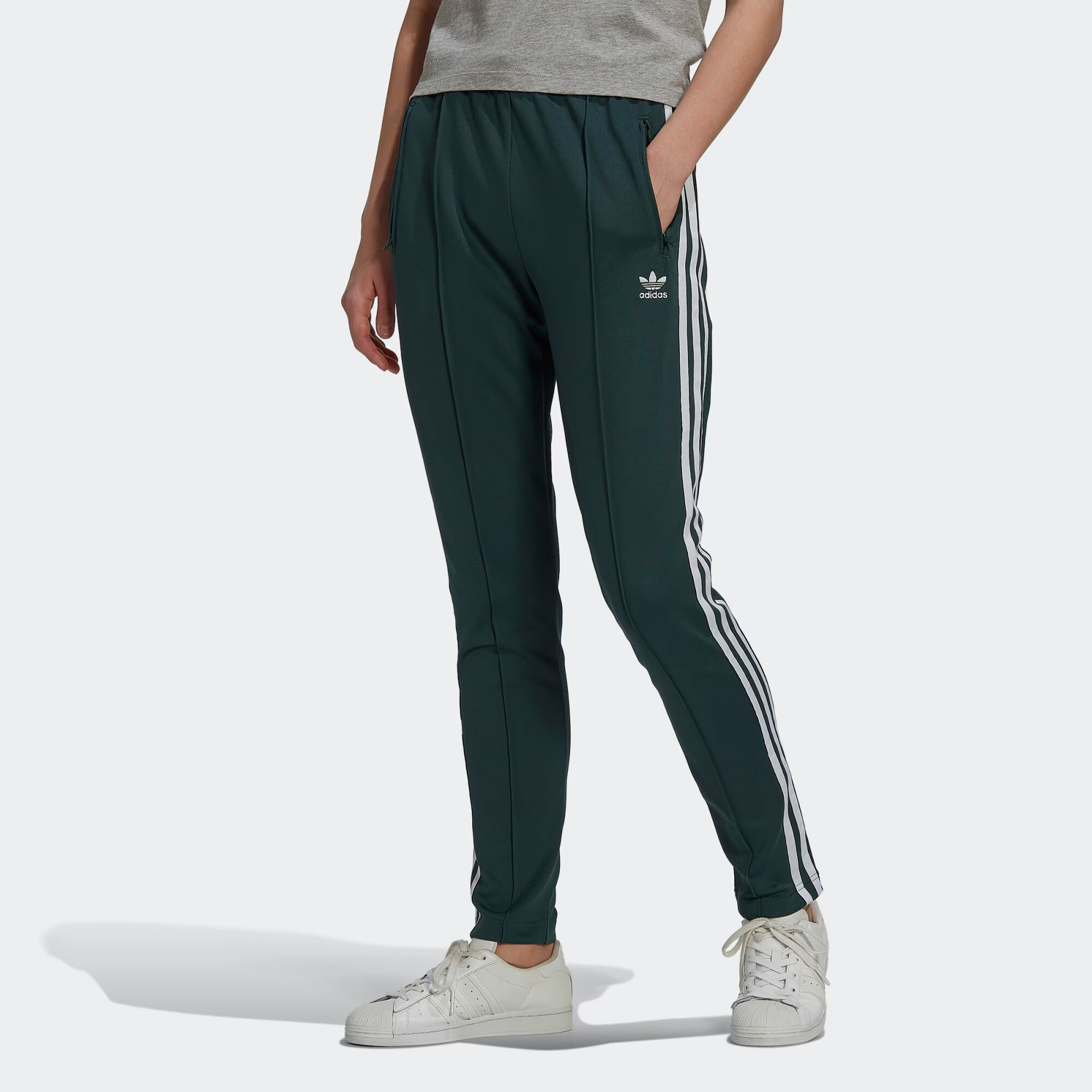 ADIDAS ORIGINALS Športne hlače jelka / bela - Pepit.si