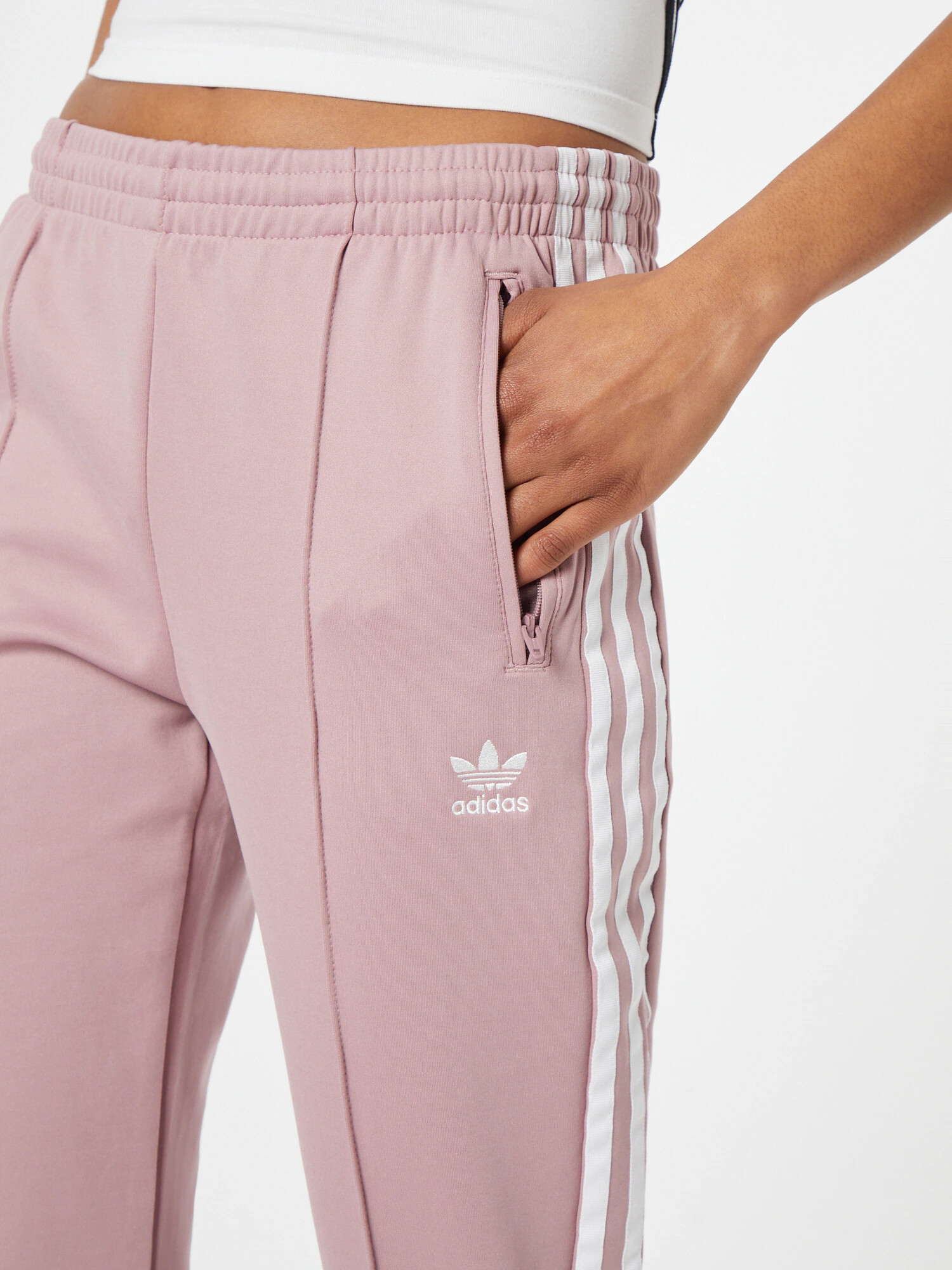 ADIDAS ORIGINALS Hlače pastelno lila / bela - Pepit.si